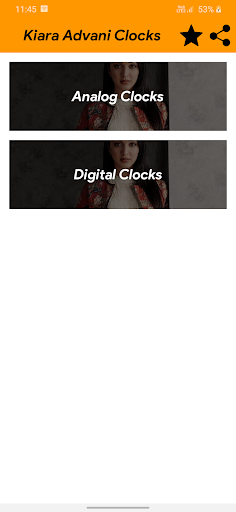 Android application Kaira Adavani Clock Wallpapers screenshort