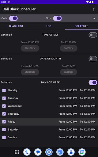 Call Blocker - Scheduler  SMS
