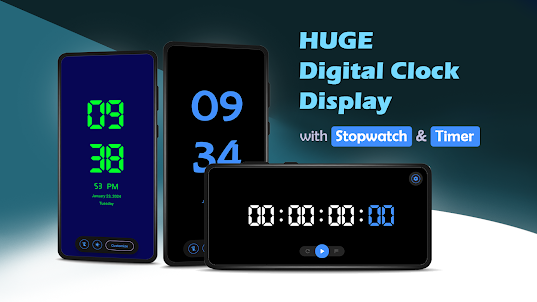 Huge Digital Fullscreen Clock
