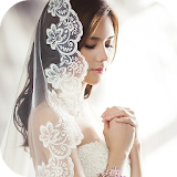 White Wedding Dress Photo Frames icon