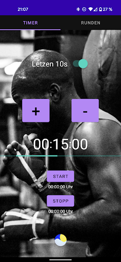 Android application Fitness Boxing Timer screenshort