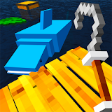 Blocky Raft Pixel Simulator icon