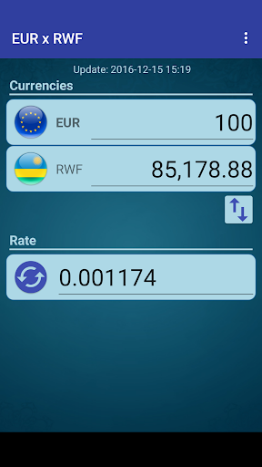Android application Euro x Rwanda Franc screenshort
