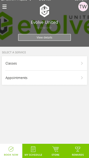 Android application Evolve United screenshort