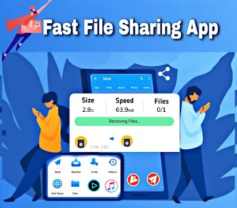 Free Fast File Transfer And Sharing Music  Videos App 1