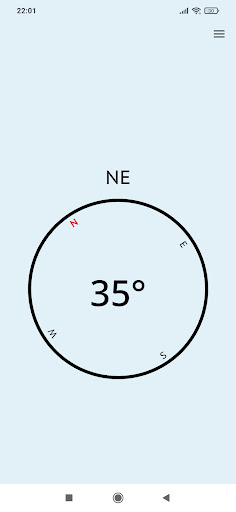 Android application Rolling Compass screenshort