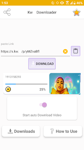 Android application Video Download for Kwai Snack screenshort