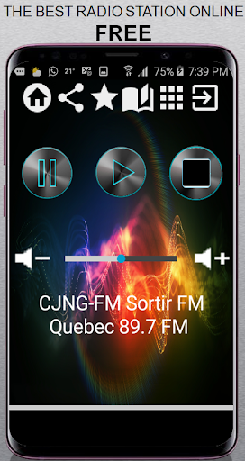 Android application CJNG-FM Sortir FM Quebec 89.7 screenshort