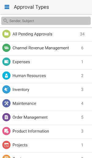 Android application Approvals for EBS screenshort