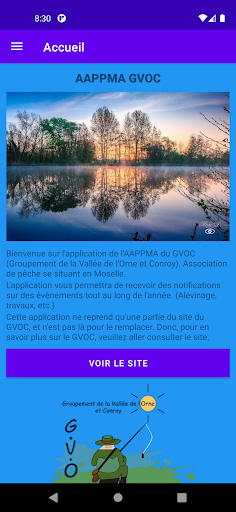 Android application AAPPMA GVOC screenshort