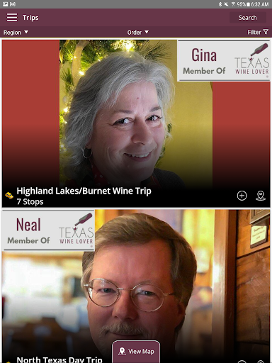 Screenshot of Texas Wine Lover