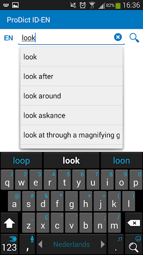 Android application Indonesian-English dictionary screenshort
