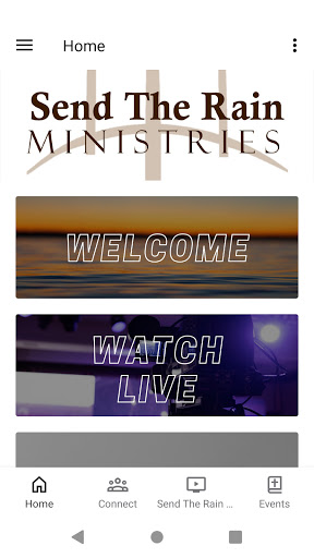 Android application Send the Rain Ministries screenshort