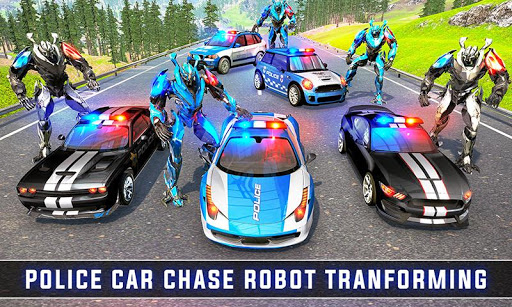 Police Chase Robot Transform Wars Robot Car Game