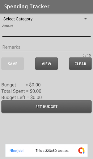 Android application Spending Tracker screenshort
