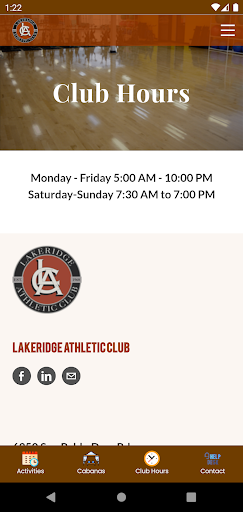 Lakeridge Athletic Club Screen 2