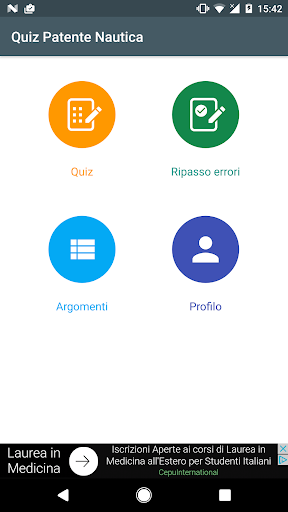 Android application Quiz Patente Nautica screenshort
