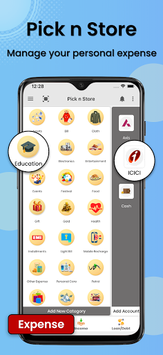 Android application Pick n Store - Money Manager screenshort