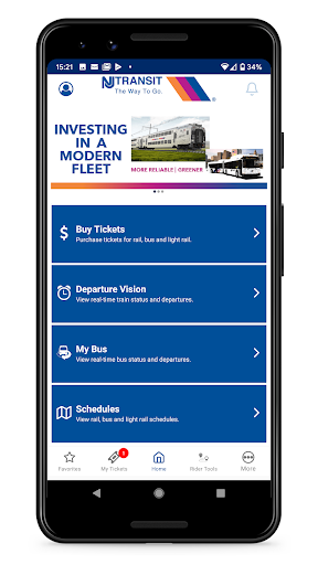 NJ TRANSIT Mobile App screenshot 1