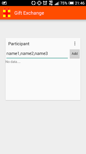Android application Gift Exchange screenshort