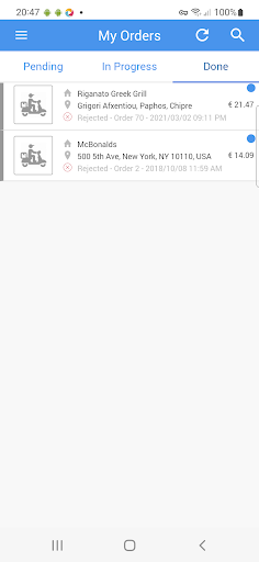 Riganato Drivers App Screen 3
