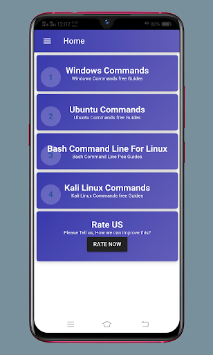Android application Guide to Learn Command Prompt screenshort