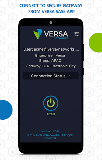 Android application Versa SASE Client screenshort