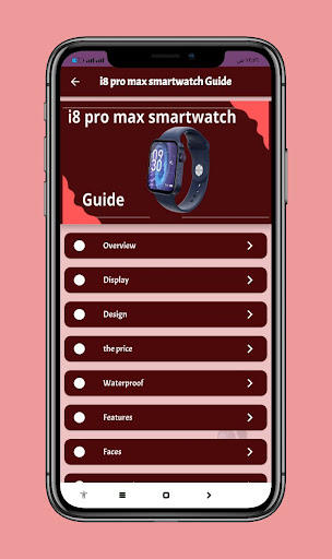 Android application i8 pro max smartwatch Guide screenshort