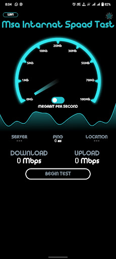 Android application Internet Speed test Msa screenshort
