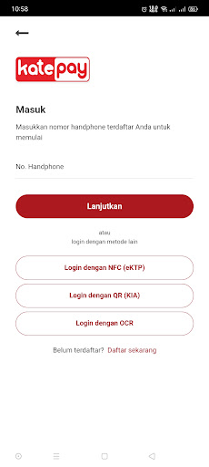 Android application Katepay screenshort