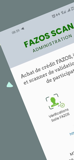 Android application FAZOS SCAN screenshort