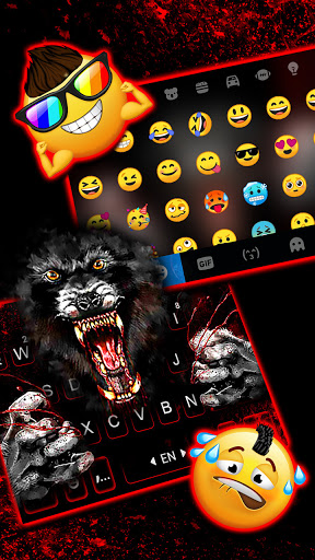 Fierce Wolf Claws Keyboard The Screen 3