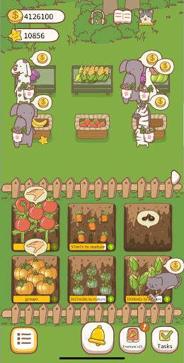 Cat Restaurant 2 - farm sowing coffee cooking game 1.1.1 screenshots 2