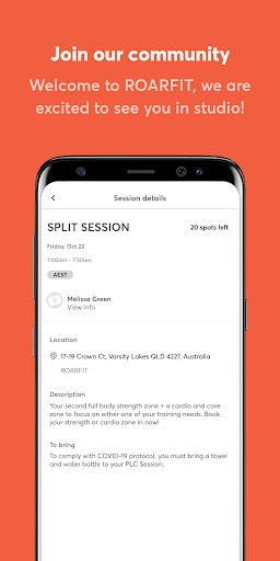 RoarFit Screen 3