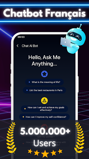 Android application Chat AI Bot: Chatbot Français screenshort