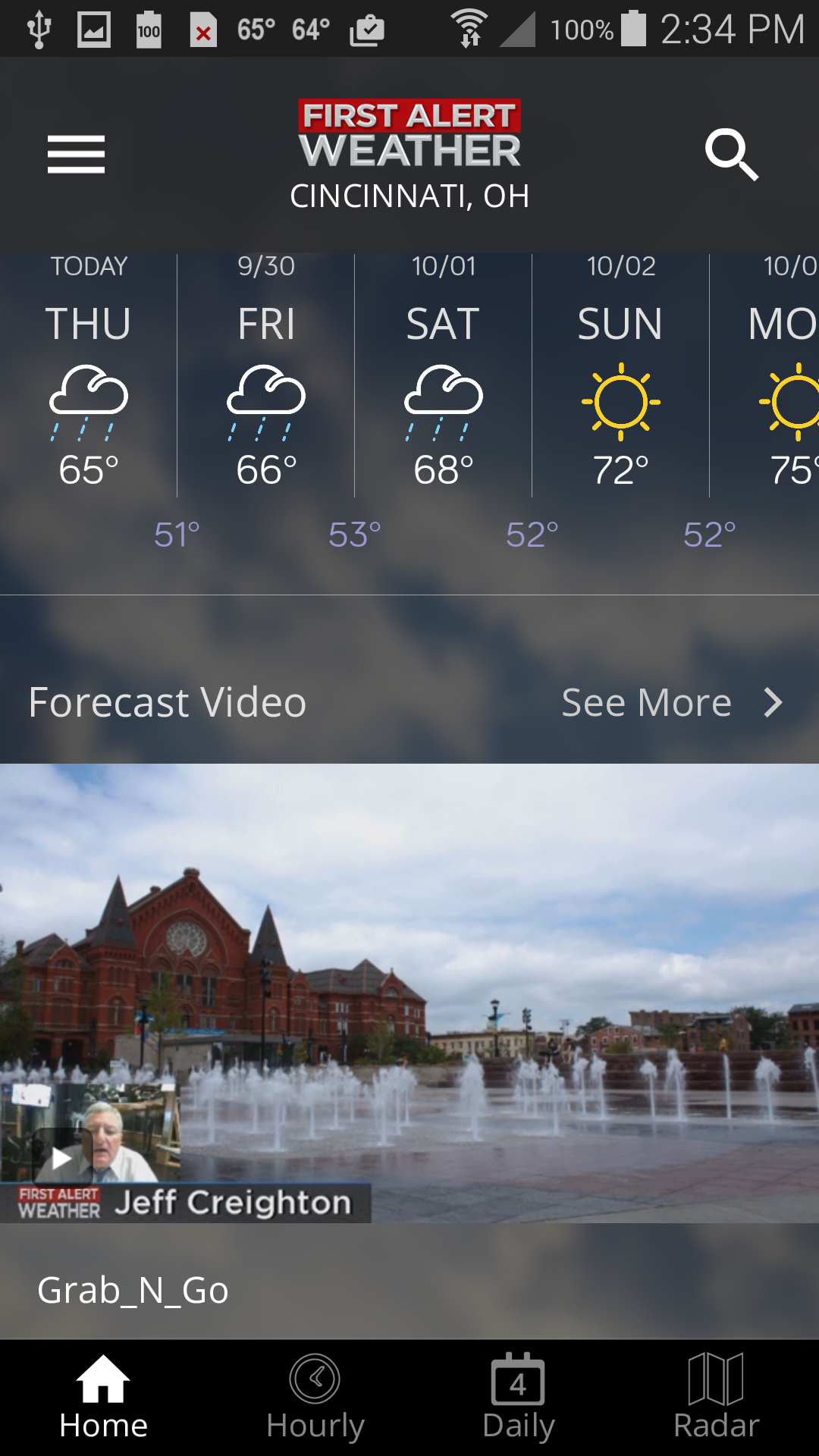 Android application FOX19 First Alert Weather screenshort