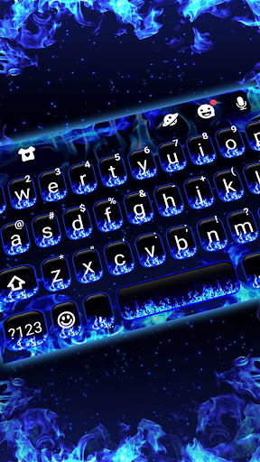 Blue Flames Keyboard Theme 6.0.1116_8 screenshots 1