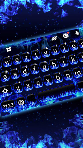 Android application Blue Flames Theme screenshort