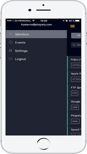Pingrely Website Monitor