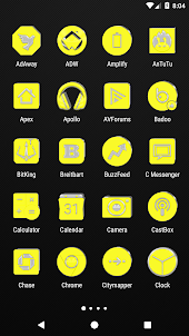 Bright Yellow Icon Pack
