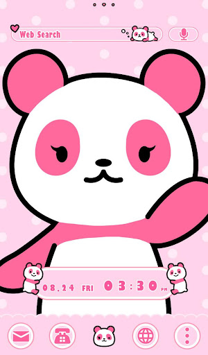 Android application Pink Panda Theme screenshort