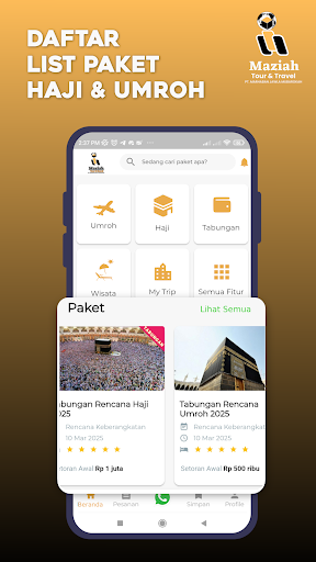 Android application MAZIAH TOUR TRAVEL screenshort