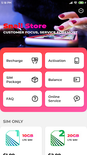 Android application Snail Store screenshort