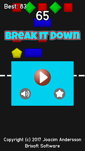 Android application Break it Down screenshort