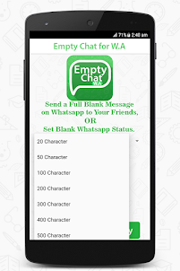 Empty Chat WA- Send Blank Text