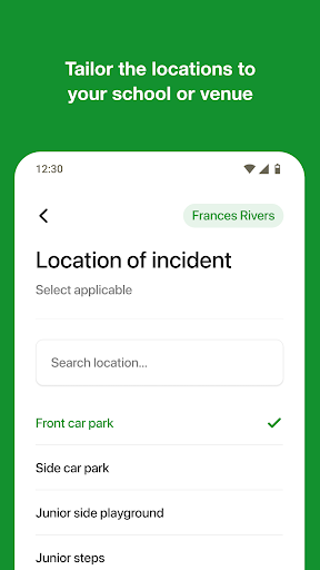 First aid forms Screen 3