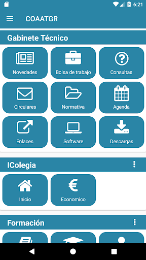 Android application COAAT GRANADA screenshort