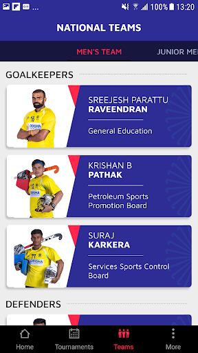 Hockey India Official APP Screen 3