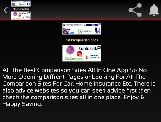 AiO Car/ Home Comparison Sites Screen 3