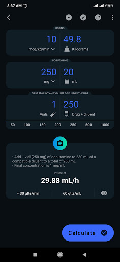 Infusions Plus • Infusion Rate Screen 3